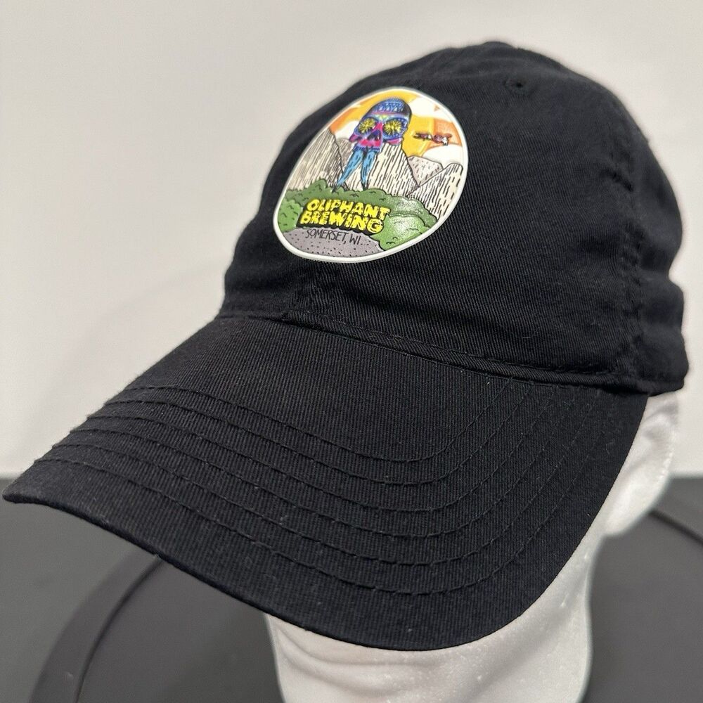 Oliphant Brewing Somerset WI Craft Beer Black Strapback Baseball Cap Dad Hat